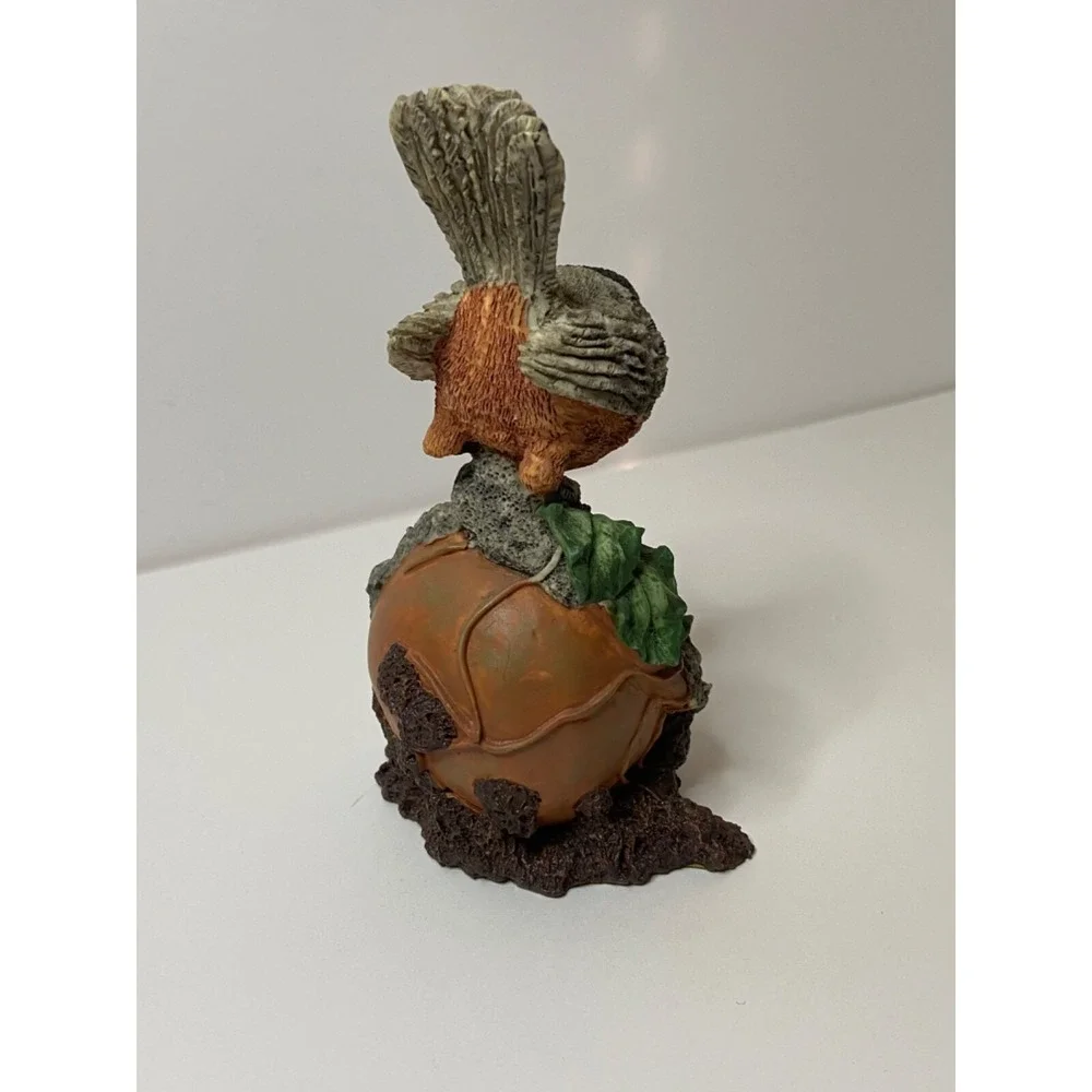 Vintage Robin With Clay Pot Wellington Collection Bisque Porcelain Birds I4